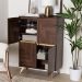Baxton Studio Graceland Mid-Century Modern Transitional Walnut Brown Finished Wood Shoe Cabinet - BSOLV45SC4515WI-CLB-Shoe Cabinet
