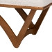 Baxton Studio Chenoa Japandi Cream Boucle Fabric and Walnut Brown Finished Wood Bench - BSOBBT5472-Maya-Cream/Walnut-Bench