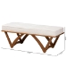 Baxton Studio Chenoa Japandi Cream Boucle Fabric and Walnut Brown Finished Wood Bench - BSOBBT5472-Maya-Cream/Walnut-Bench