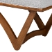 Baxton Studio Chenoa Japandi Light Grey Boucle Fabric and Walnut Brown Finished Wood Bench - BSOBBT5472-Maya-Sky Grey/Walnut-Bench