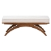 Baxton Studio Orella Japandi Cream Boucle Fabric and Walnut Brown Finished Wood Bench - BSOBBT5473-Maya-Cream/Walnut-Bench