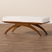 Baxton Studio Orella Japandi Cream Boucle Fabric and Walnut Brown Finished Wood Bench - BSOBBT5473-Maya-Cream/Walnut-Bench