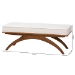 Baxton Studio Orella Japandi Cream Boucle Fabric and Walnut Brown Finished Wood Bench - BSOBBT5473-Maya-Cream/Walnut-Bench