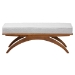 Baxton Studio Orella Japandi Light Grey Boucle Fabric and Walnut Brown Finished Wood Bench - BSOBBT5473-Maya-Sky Grey/Walnut-Bench
