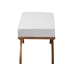 Baxton Studio Orella Japandi Light Grey Boucle Fabric and Walnut Brown Finished Wood Bench - BSOBBT5473-Maya-Sky Grey/Walnut-Bench