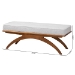 Baxton Studio Orella Japandi Light Grey Boucle Fabric and Walnut Brown Finished Wood Bench - BSOBBT5473-Maya-Sky Grey/Walnut-Bench