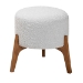 Baxton Studio Elkie Japandi Light Grey Boucle Fabric and Walnut Brown Finished Wood Ottoman Footstool - BSOBBT5474-Maya-Sky Grey/Walnut-Foot Stool