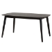 Baxton Studio Aniceta Modern Bohemian Black Finished Wood and Rattan 7-Piece Dining Set - BSOKYG013C-Black-7PC Dining Set