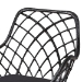 Baxton Studio Aniceta Modern Bohemian Black Finished Wood and Rattan 7-Piece Dining Set - BSOKYG013C-Black-7PC Dining Set