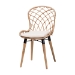 Baxton Studio Sabelle Modern Bohemian Greywashed Rattan and Natural Brown Finished Wood 5-Piece Dining Set - BSOKYG002C-Natural Oak/Light Grey-5PC Dining Set