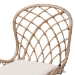 Baxton Studio Sabelle Modern Bohemian Greywashed Rattan and Natural Brown Finished Wood 5-Piece Dining Set - BSOKYG002C-Natural Oak/Light Grey-5PC Dining Set