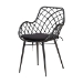 Baxton Studio Ballerina Modern Bohemian Black Finished Wood and Rattan 5-Piece Dining Set - BSOKYG003C-Black-5PC Dining Set