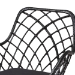 Baxton Studio Ballerina Modern Bohemian Black Finished Wood and Rattan 5-Piece Dining Set - BSOKYG003C-Black-5PC Dining Set