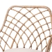Baxton Studio Ballerina Modern Bohemian Greywashed Rattan and Natural Brown Finished Mahogany Wood 5-Piece Dining Set - BSOKYG004C-Natural Oak/Light Grey-5PC Dining Set