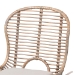 Baxton Studio Brenna Modern Bohemian Greywashed Rattan and Natural Brown Finished Wood 5-Piece Dining Set - BSOKYG005C-Natural Oak/Light Grey-5PC Dining Set