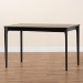 Baxton Studio Sherwin Mid-Century Modern Black Finished Wood Dining Table - BSOSherwin-Black-DT