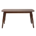 Baxton Studio Flora Mid-Century Modern Walnut Brown Finished Wood Dining Table - BSOFlora-Walnut/Crown Cut Veneer-DT
