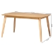Baxton Studio Flora Mid-Century Modern Natural Oak Finished Wood Dining Table - BSOFlora-Natural Oak-DT