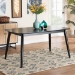 Baxton Studio Flora Mid-Century Modern Black Finished Wood Dining Table - BSOFlora-Black-DT
