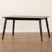 Baxton Studio Flora Mid-Century Modern Black Finished Wood Dining Table - BSOFlora-Black-DT