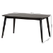 Baxton Studio Flora Mid-Century Modern Black Finished Wood Dining Table - BSOFlora-Black-DT