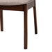 Baxton Studio Dannon Mid-Century Modern Grey Fabric and Walnut Brown Finished Wood 2-Piece Dining Chair Set - BSOCS001C-Walnut/Light Grey-DC-2PK