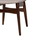 Baxton Studio Tarana Mid-Century Modern Grey Fabric and Walnut Brown Finished Wood 2-Piece Dining Chair Set - BSOCS002C-Walnut/Light Grey-DC-2PK