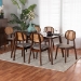 Baxton Studio Darrion Mid-Century Modern Grey Fabric and Walnut Brown Finished Wood 7-Piece Dining Set - BSOCS004C-Walnut/Light Grey-7PC Dining Set