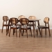 Baxton Studio Darrion Mid-Century Modern Grey Fabric and Walnut Brown Finished Wood 7-Piece Dining Set - BSOCS004C-Walnut/Light Grey-7PC Dining Set