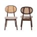 Baxton Studio Darrion Mid-Century Modern Grey Fabric and Walnut Brown Finished Wood 2-Piece Dining Chair Set - BSOCS004C-Walnut/Light Grey-DC-2PK