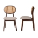Baxton Studio Darrion Mid-Century Modern Grey Fabric and Walnut Brown Finished Wood 2-Piece Dining Chair Set - BSOCS004C-Walnut/Light Grey-DC-2PK