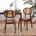 Baxton Studio Darrion Mid-Century Modern Grey Fabric and Walnut Brown Finished Wood 2-Piece Dining Chair Set - BSOCS004C-Walnut/Light Grey-DC-2PK