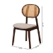 Baxton Studio Darrion Mid-Century Modern Grey Fabric and Walnut Brown Finished Wood 2-Piece Dining Chair Set - BSOCS004C-Walnut/Light Grey-DC-2PK