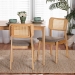 Baxton Studio Dannon Mid-Century Modern Grey Fabric and Ntural Oak Finished Wood 2-Piece Dining Chair Set - BSOCS001C-Natural Oak/Light Grey-DC-2PK