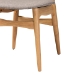 Baxton Studio Tarana Mid-Century Modern Grey Fabric and Natural Oak Finished Wood 5-Piece Dining Set - BSOCS002C-Natural Oak/Light Grey-5PC Dining Set