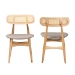 Baxton Studio Tarana Mid-Century Modern Grey Fabric and Natural Oak Finished Wood 2-Piece Dining Chair Set - BSOCS002C-Natural Oak/Light Grey-DC-2PK