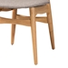 Baxton Studio Tarana Mid-Century Modern Grey Fabric and Natural Oak Finished Wood 2-Piece Dining Chair Set - BSOCS002C-Natural Oak/Light Grey-DC-2PK