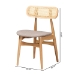 Baxton Studio Tarana Mid-Century Modern Grey Fabric and Natural Oak Finished Wood 2-Piece Dining Chair Set - BSOCS002C-Natural Oak/Light Grey-DC-2PK