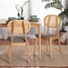 Baxton Studio Darrion Mid-Century Modern Grey Fabric and Natural Oak Finished Wood 2-Piece Dining Chair Set - BSOCS004C-Natural Oak/Light Grey-DC-2PK