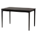 Baxton Studio Dannon Mid-Century Modern Cream Fabric and Black Finished Wood 5-Piece Dining Set - BSOCS001C-Black/Cream-5PC Dining Set