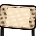 Baxton Studio Dannon Mid-Century Modern Cream Fabric and Black Finished Wood 2-Piece Dining Chair Set - BSOCS001C-Black/Cream-DC-2PK