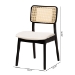 Baxton Studio Dannon Mid-Century Modern Cream Fabric and Black Finished Wood 2-Piece Dining Chair Set - BSOCS001C-Black/Cream-DC-2PK