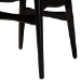 Baxton Studio Tarana Mid-Century Modern Cream Fabric and Black Finished Wood 5-Piece Dining Set - BSOCS002C-Black/Cream-5PC Dining Set