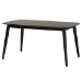 Baxton Studio Tarana Mid-Century Modern Cream Fabric and Black Finished Wood 7-Piece Dining Set - BSOCS002C-Black/Cream-7PC Dining Set