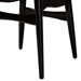 Baxton Studio Tarana Mid-Century Modern Cream Fabric and Black Finished Wood 2-Piece Dining Chair Set - BSOCS002C-Black/Cream-DC-2PK