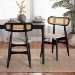 Baxton Studio Tarana Mid-Century Modern Cream Fabric and Black Finished Wood 2-Piece Dining Chair Set - BSOCS002C-Black/Cream-DC-2PK