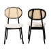Baxton Studio Darrion Mid-Century Modern Cream Fabric and Black Finished Wood 2-Piece Dining Chair Set - BSOCS004C-Black/Cream-DC-2PK
