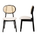 Baxton Studio Darrion Mid-Century Modern Cream Fabric and Black Finished Wood 2-Piece Dining Chair Set - BSOCS004C-Black/Cream-DC-2PK
