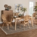 Baxton Studio Iris Modern Bohemian Natural Brown Rattan 5-Piece Dining Set - BSOKYG016C-Natural-5PC Dining Set