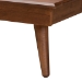 Baxton Studio Irina Mid-Century Modern Grey Fabric and Ash Walnut Finished Wood King Size Platform Bed - BSOMG00874-Dark Grey/Ash Walnut-King